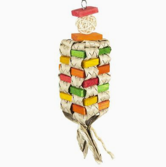 Palm Leaf Squares Bird Toy